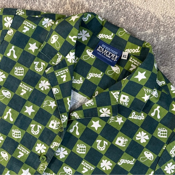 BIG BUD PRESS Pantry Button Up Camp Collar Shirt In Green - Picture 2 of 7